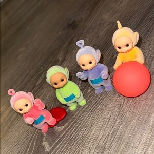 Flocked Teletubbies Toy Figure Set